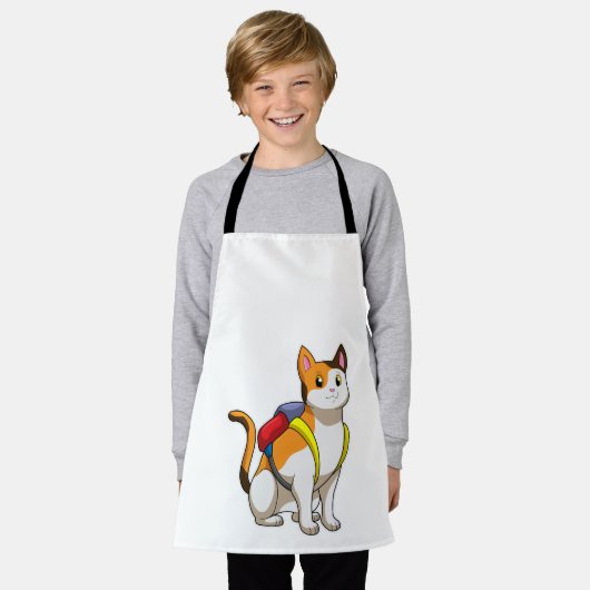 Cat with Satchel Schürze (Getragen)