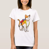 Cat with Satchel T-Shirt (Vorderseite)