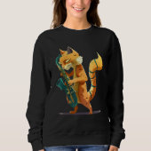 Cat with saxophone sweatshirt (Vorderseite)