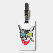 Cat with sunglass gepäckanhänger (Vorderseite vertikal)
