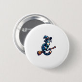 Cat Wizard Halloween Hexe Mystical Cat Lovers Hal Button (Vorne & Hinten)