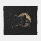 Cat Wizard Hat Funny Niedlich Hexenkostüm Fleecedecke (Vorderseite (Horizontal))