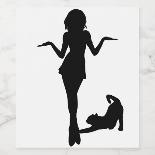 Cat Women Weinetikett (Einzelnes Label)