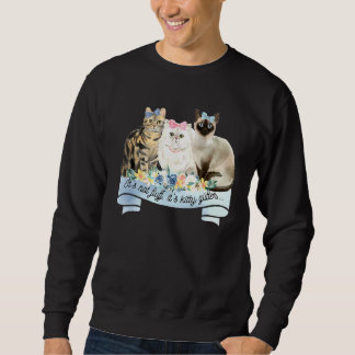 Cat Womens Ca Kitty Glitzer Cat Sweatshirt