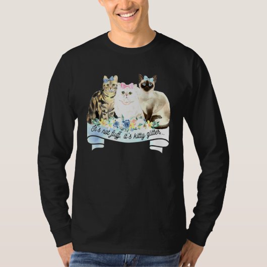 Cat Womens Ca Kitty Glitzer Cat T-Shirt (Vorderseite)