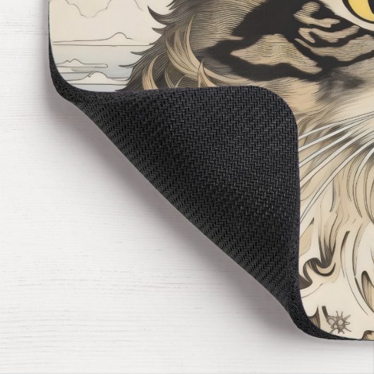 Cat Woodblock Mousepad (Ecke)