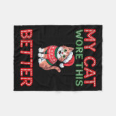 Cat Wore This Better Family Matching Ugly Christma Fleecedecke (Vorderseite (Horizontal))
