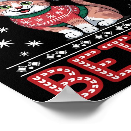Cat Wore This Better Family Matching Ugly Christma Poster (Ecke)