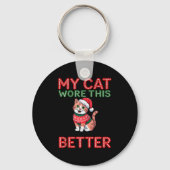Cat Wore This Better Family Matching Ugly Christma Schlüsselanhänger (Vorderseite)
