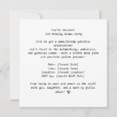 Cat Working Woman Party Einladung (Rückseite)