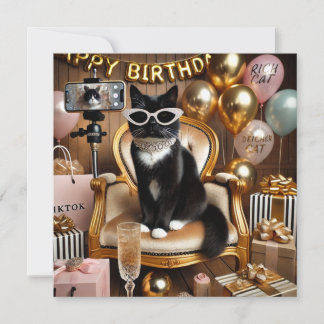 Cat Working Woman Party Einladung