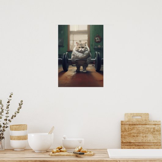 Cat Workout Gym Poster (Küche)