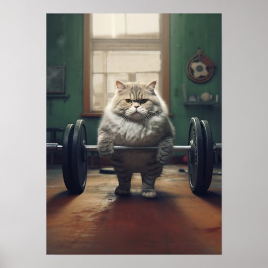 Cat Workout Gym Poster (Vorne)
