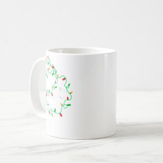 Cat Wrapped In Christmas Lights Meowy Cats Women M Kaffeetasse (Vorderseite Links)