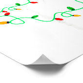 Cat Wrapped In Christmas Lights Meowy Cats Women M Poster (Ecke)