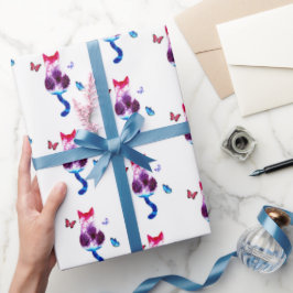 Cat Wrapping Paper Geschenkpapier