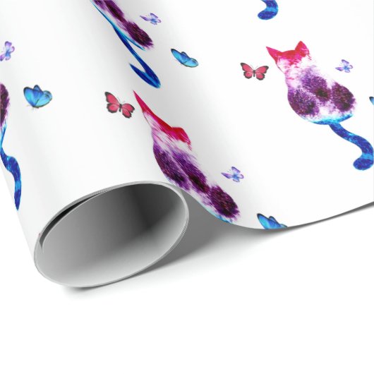 Cat Wrapping Paper Geschenkpapier (Rolleneckpunkt)