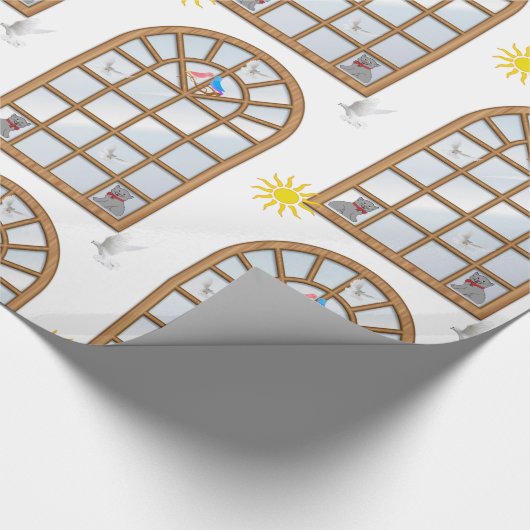 Cat Wrapping Paper Geschenkpapier (Ecke)