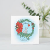Cat Wreath Feiertagskarte (Stehend Vorderseite)