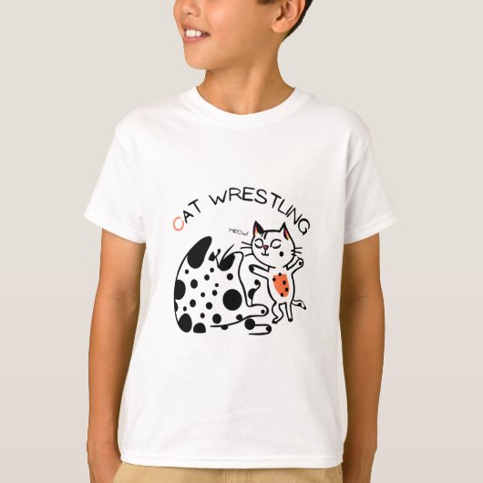 Cat Wrestling (Yanchan) T-Shirt (Vorderseite)