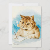 Cat Writing by Louis Wain Dankeskarte (Vorderseite)