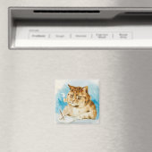 Cat Writing by Louis Wain Magnet (In Situ (Geschirrspüler))