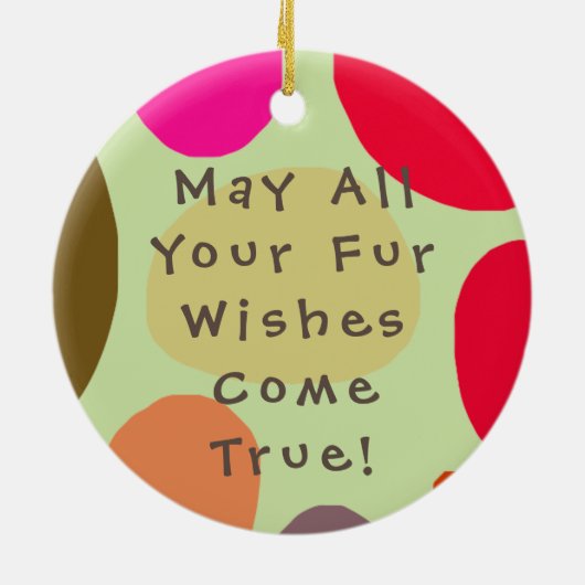 CAT WÜNSCHE, FURRY XMAS, KLEINE CHRISTMAS-CAT-LIEB KERAMIK ORNAMENT (Hinten)