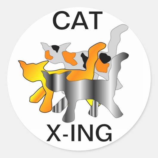 CAT X-STICKER RUNDER AUFKLEBER (Vorderseite)