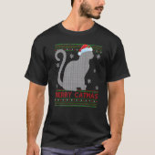 Cat Xmas Santa Merry Catmas Ugly Cat Christmas T-Shirt (Vorderseite)