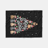 Cat Xmas Tree Cats Weihnachtsbaum Heiraten Catmas Fleecedecke (Vorderseite (Horizontal))