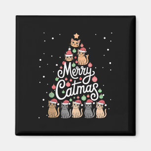 Cat Xmas Tree Cats Weihnachtsbaum Heiraten Catmas Magnet
