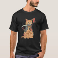 Cat Yakuza Cat Samurai Cat Tattoo Style Japan Anim