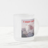Cat Yawning Mattglastasse (VorderseiteRechts)