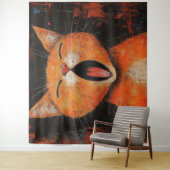 Cat Yawning Tapestry Wandteppich (Beispiel)