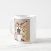 Cat yawns kaffeetasse (Vorderseite Links)