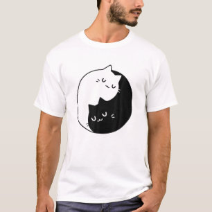 Cat Yin Yang Funny Cartoon Kitten Pet Liebhaber T-Shirt