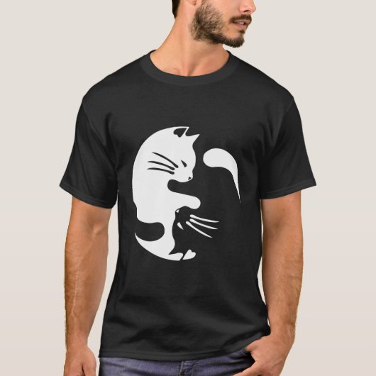 Cat Yin Yang Peace Loaded interconnection T-Shirt (Vorderseite)