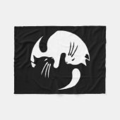 Cat Yin Yang Peace Loving Geschenkidee Fleecedecke (Vorderseite (Horizontal))