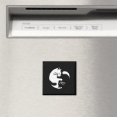 Cat Yin Yang Peace Loving Geschenkidee Magnet (In Situ (Geschirrspüler))