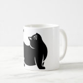 *Cat Yoga #10 Digitale Kunst Kaffeetasse (VorderseiteRechts)