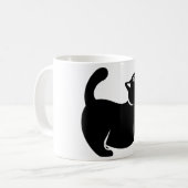 *Cat Yoga #10 Digitale Kunst Kaffeetasse (Vorderseite Links)