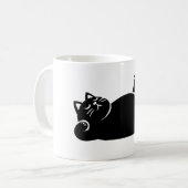 *Cat Yoga #11 Digitale Kunst Kaffeetasse (Vorderseite Links)