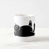 *Cat Yoga #11 Digitale Kunst Kaffeetasse (Mittel)