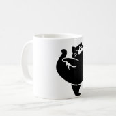 *Cat Yoga #13 Digitale Kunst Kaffeetasse (Vorderseite Links)