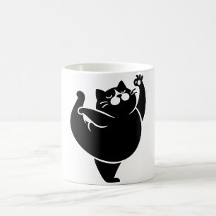*Cat Yoga #13 Digitale Kunst Kaffeetasse