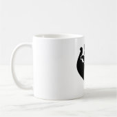 *Cat Yoga #13 Digitale Kunst Kaffeetasse (Links)