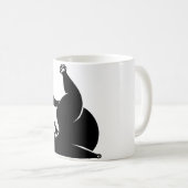 *Cat Yoga #16 Digitale Kunst Kaffeetasse (VorderseiteRechts)