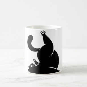 *Cat Yoga #16 Digitale Kunst Kaffeetasse