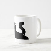 *Cat Yoga #17 Digitale Kunst Kaffeetasse (VorderseiteRechts)
