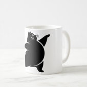 *Cat Yoga #19 Digitale Kunst Kaffeetasse (VorderseiteRechts)